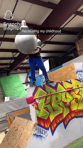 Recreating Childhood Fun with Exercise Ball Tricks