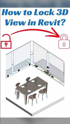 How to Lock 3D View in Revit? #shorts #revit #architecture #tutorial