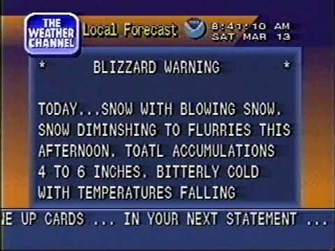 Weather Channel local forecast - 1993
