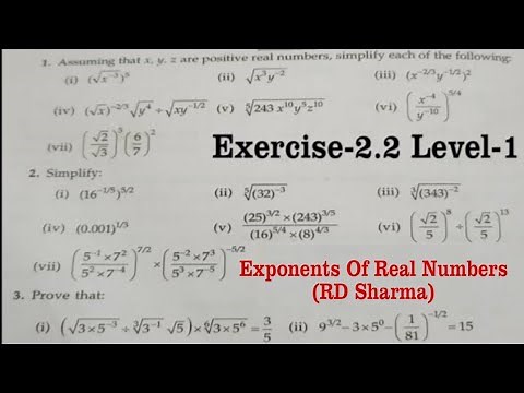 RD Sharma Class 9 Chapter 2 Exponents Of Real Numbers Exercise 2.2 Q1 to Q4 Solutions