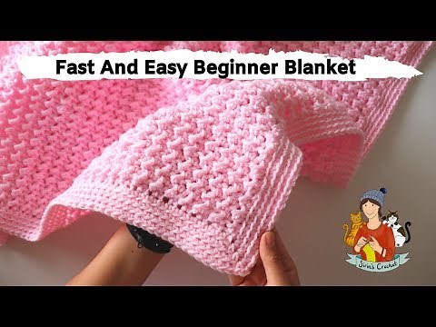 How To Crochet Fast And Easy Beginner Blanket