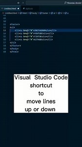 Visual Studio Code shortcut to move lines up or down. #reactjs #javascript #frontend #фронтенд #webdeveloper #coding #learndev #onlycodechannel #cssanimations #visualstudio #frontendtool ##shortcuts #visualstudiocode