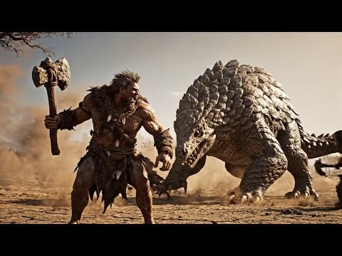 Primitive Humans 3 Million Years Ago Battling a Giant Prehistoric Pangolin & Armored Coastal Crab
