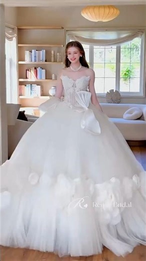 Magical Princess Bride Look | Stunning Off-Shoulder Wedding Gown Transformation 💍✨