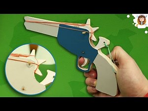 Rubber Band Gun - Tutorial - (Cardboard Pistol)