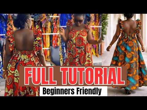 How to Cut and Sew Stylish Maxi Backless Bubu Gown | Easy DIY Sewing Tutorial