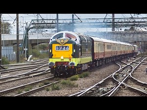 Deltic D9000 Royal Scots Grey Speeds Through Doncaster!