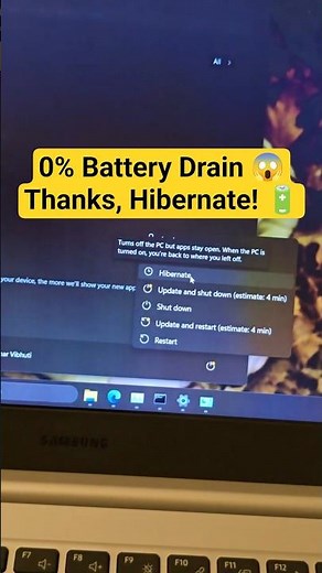 Enable Hibernate in Windows 11 💤 | Save Battery & Resume Instantly! #Shorts