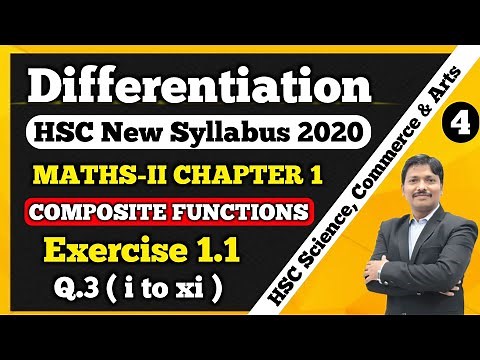 Differentiation Ex. 1.1 Part 4 Maths-II 12th New Syllabus 2020-21 | Composite Functions | Dinesh Sir