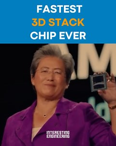 AMD 3D V-Cache, which is used in many different areas from healthcare to gaming, combines the CPU and GPU data center and was first presented at #CES2023. | Interesting Engineering