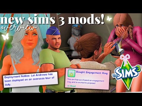 NEW mods for fun gameplay!🚓💍Deployment, engagement rings, etc. | the sims 3