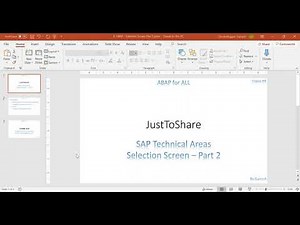 Video 9 - ABAP - Selection Screen Part 2