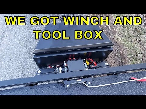 How To Install Winch And tools Box On Your Trailer- Harbor Freight 12,000 Pound Winch!!
