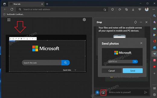 How to Enable & Use Drop Native Screenshot tool in Microsoft Edge