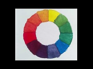 CMYK acrylic colour wheel painting