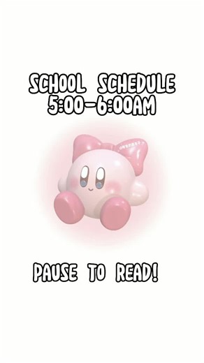 School Morning Routine Schedule from 5:00 am - 6:30 am