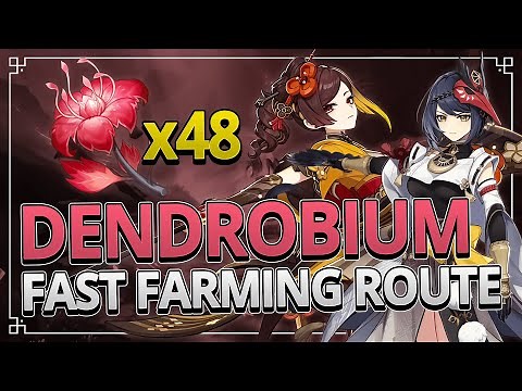 Dendrobium 48 Locations FAST FARMING ROUTE | Genshin Impact 4.5