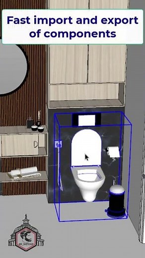 Sketchup tutorial | import and export component in sketchup