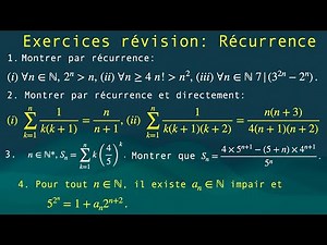 Exercices de révision #2 — Maîtriser la démonstration par récurrence