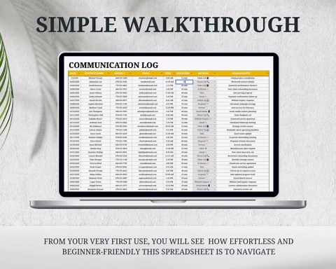 Communication Log and Contact Tracker for Google Sheets Client Contact Log Phone Call Log Email Tracker Follow up Tracker Work Log Template - Etsy