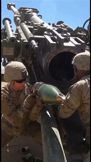 This is the U S 155mm Artillery #shorts #military #army