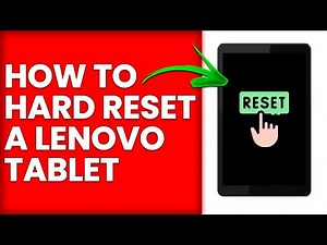 How To Hard Reset A Lenovo Tablet (How To Reboot Or Factory Reset A Lenovo Tablet)