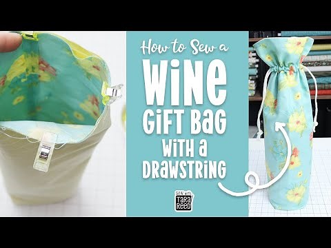 🍷 How to Sew a Wine Gift Bag with a Drawstring