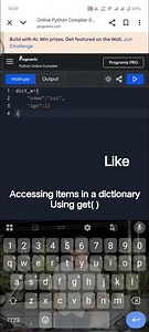Access Dictionary Items with get() 🐍 | #shorts #python #shortsfeed #coding #trending