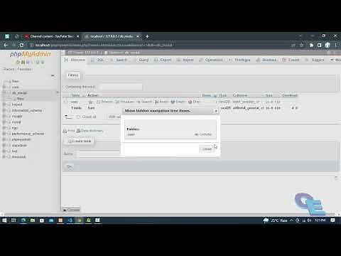 Unhide hidden database tables in mysql