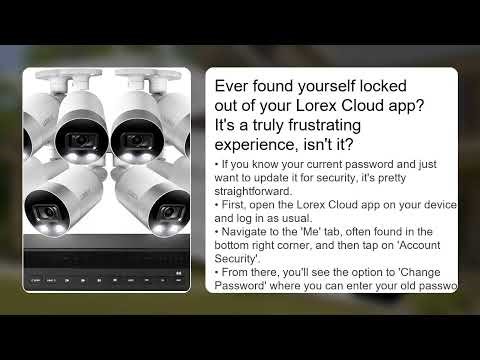 How to Change Password on Lorex Cloud App – Account Reset Guide