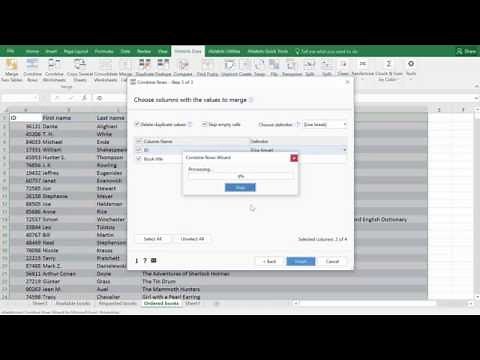 How to merge duplicate rows in Excel