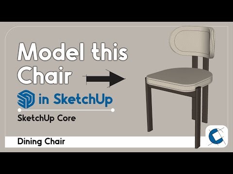 How to Model a Modern Dining chair in SketchUp | 3D Furniture Tutorial (2025) #sketchup_core