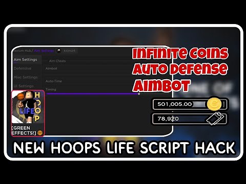 [ NEW ] Hoops Life Script Hack - ROBLOX SCRIPTS - Infinite Coins, Aimbot, Auto Defense