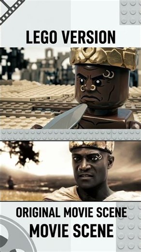 300: Original vs. LEGO — This is SPARTA! ⚔️🧱 #shorts #lego #legomovie