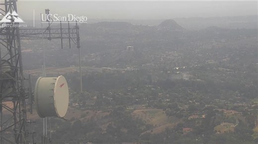 Small brush fire burns sheds in Fallbrook