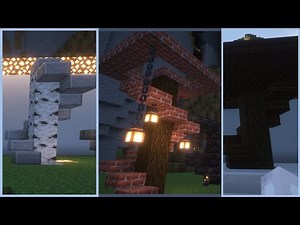 Minecraft Spiral Staircase Tutorial! (EASY!) With Build Ideas!