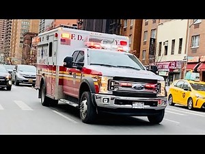 1ST VIDEO OF BRAND NEW FDNY EMS AMBULANCE & VERY RARE CATCH OF IT USING HI/LO SIREN WHILE RESPONDING