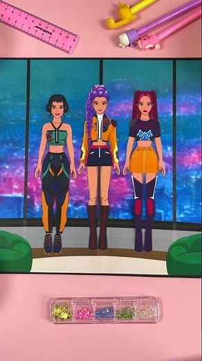 Printable Paper Dolls K-pop Demon Hunters #crafts