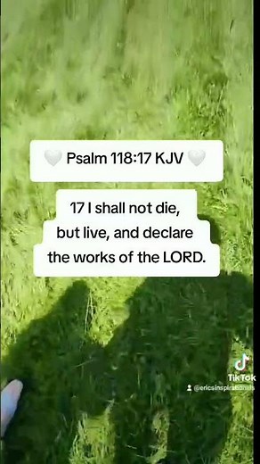🤍 Psalm 118:17 KJV 🤍 17 I shall not die, but live, and declare the works of the LORD.