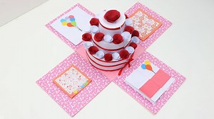 13K views · 159 reactions | How to Make Birthday Explosion Box Watch on YouTube: https://youtu.be/8C15F3Twj6g #DIY #HowTo #Birthday #ExplosionBox #Explosion #Box #Cake #Tutorial #StepByStep | Ezzy Crafts DIY | Facebook