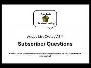 Multiple Signatures in AEM Designer