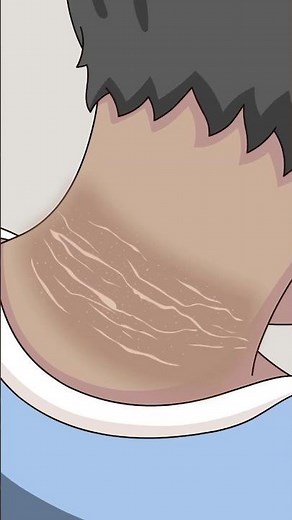 Why can't I wash off the black grime on my neck?#shorts