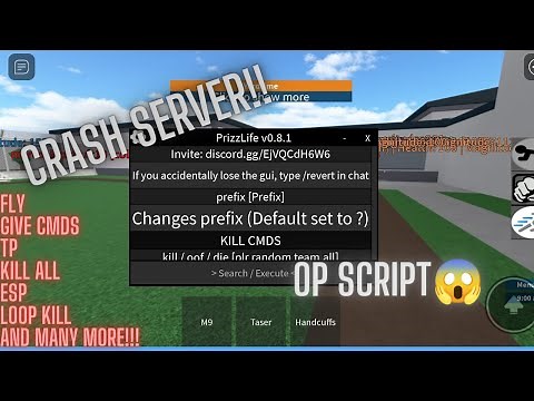 ROBLOX PRISON LIFE SCRIPT (PrizzLive V0.8.1) OP SCRIPT!!! PASTEBIN!!