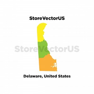 Delaware | Printable Map of the State of Delaware | Printable Map of the United States | Files .png, .jpg, .pdf, .svg, .eps, .ai - Etsy