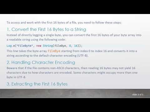 How to Read the First 16 Bytes of a File in Android