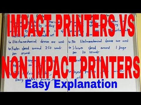 Impact vs Non Impact Printers|Difference between Impact and Non Impact Printer|Impact Non vs Impact