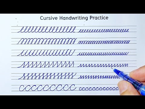 Cursive Writing | Basic Strokes Practice | How to write in cursive | Cursive handwriting practice