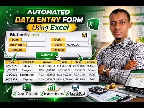 Excel Automated Data Entry Form | Easy & Fast Method