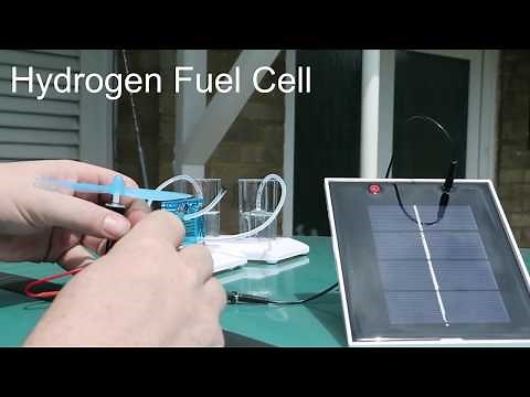Solar powered hydrogen fuel cell demo