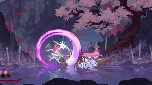 "Touhou Blooming Soul" gameplay: Komachi vs Kokoro. store.steampowered.com/app/1970030/ | Touhou [東方]